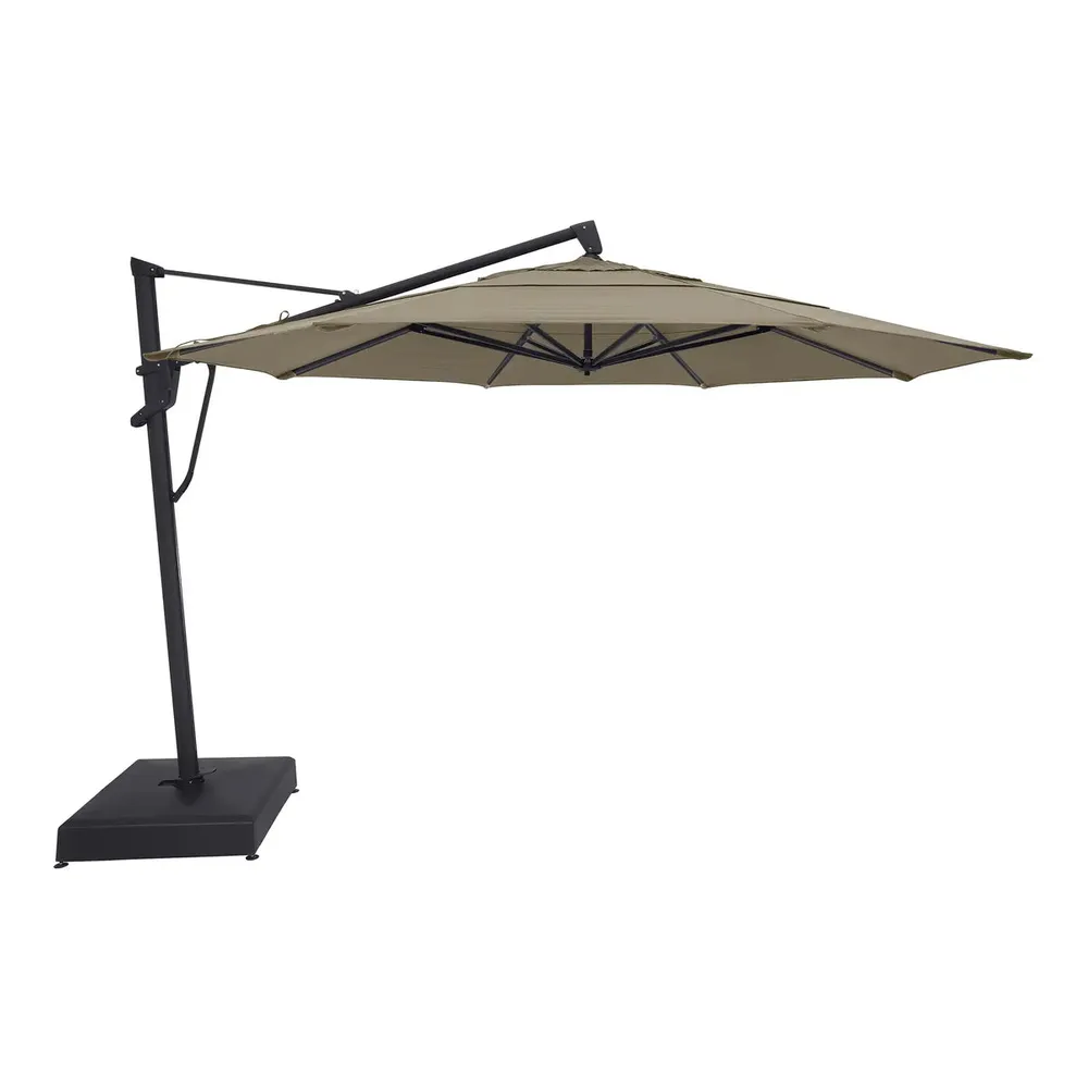 13′ Designer Octagon AKZ+ Cantilever Umbrella – Cast Ash
