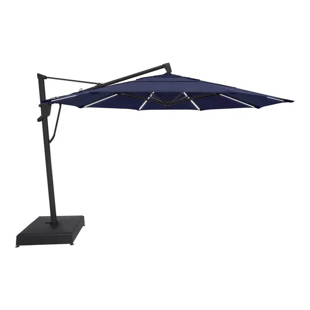 13′ Designer Octagon AKZ+ Starlux Cantilever Umbrella – Indigo