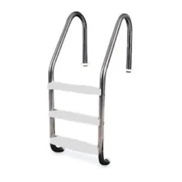 3 Tread Stainless Steel Ladder – Grey Treads