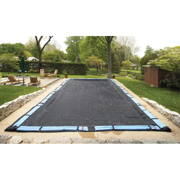 30′ x 50′ Rugged Mesh Cover for 25′ x 45′ Rectangle Pool – Black