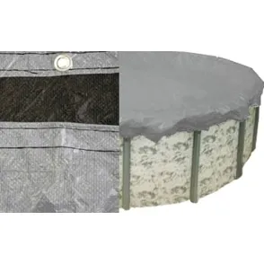 34′ PoolTux Winter Cover for 30′ Round Pool 15 Yr. Silver