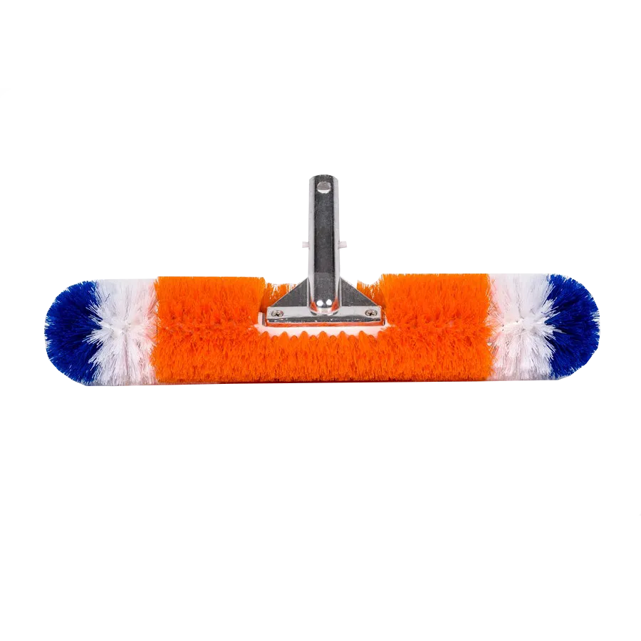 360-Degree Bristles Blue Torrent Pool Brush 18″ Patented and Professional-Endorsed Orange