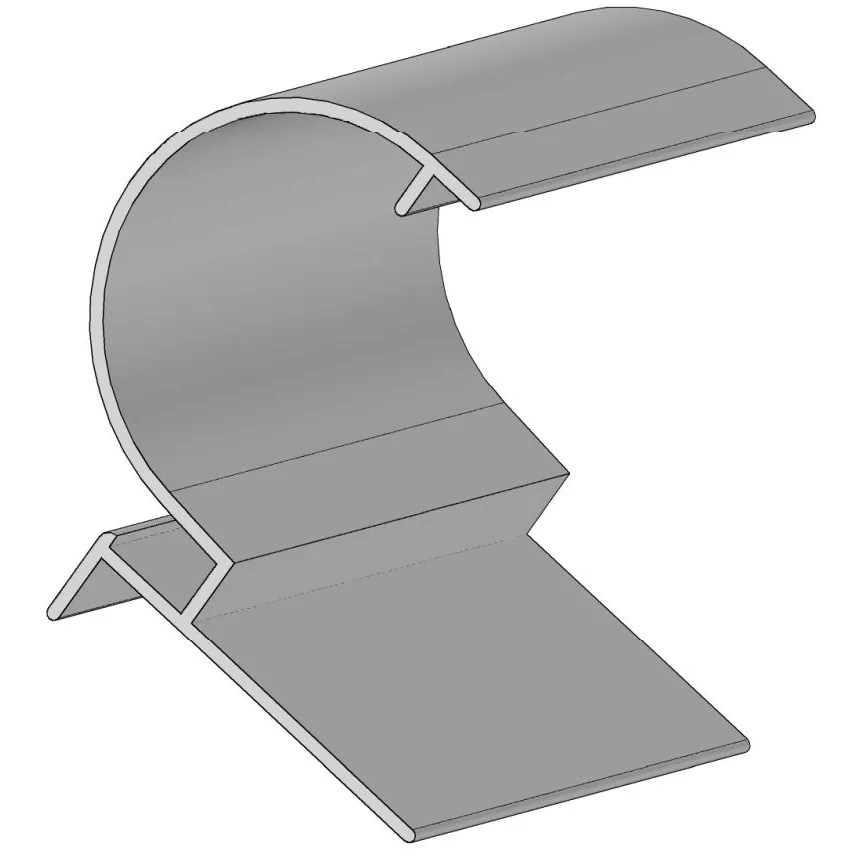 4′ Radius Corner Coping Rounded Bullnose – Gray