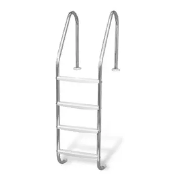 4 Tread Stainless Steel Ladder – White Treads