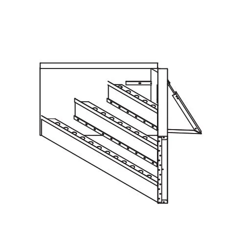 6″ Radius 42″ Steel Corner Step (5′ x 5′ Panel Space)