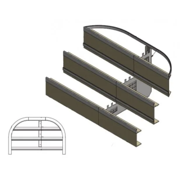 6′ Straight Step Polymer 2’R 3-Tread