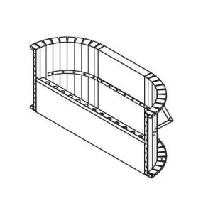 7′ Poured Bench w/Liner Track for 42″ Wall