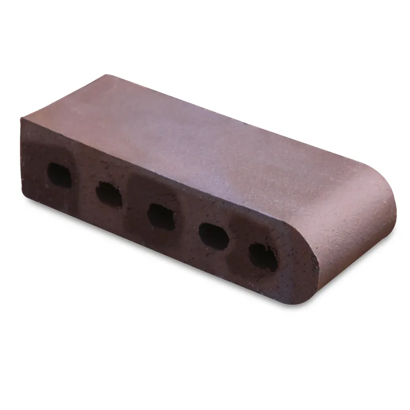 9″ Coping Bricks – Brown Flashed – Single Bullnose/Cored – Pallet/384 Bricks