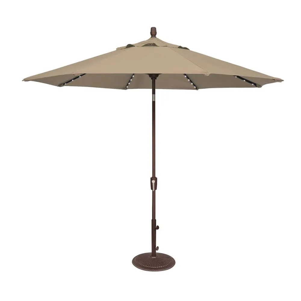 9′ Designer Starlight Umbrella – Heather Beige