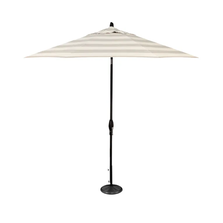 9′ Designer Umbrella – New Block Smoke Stripe