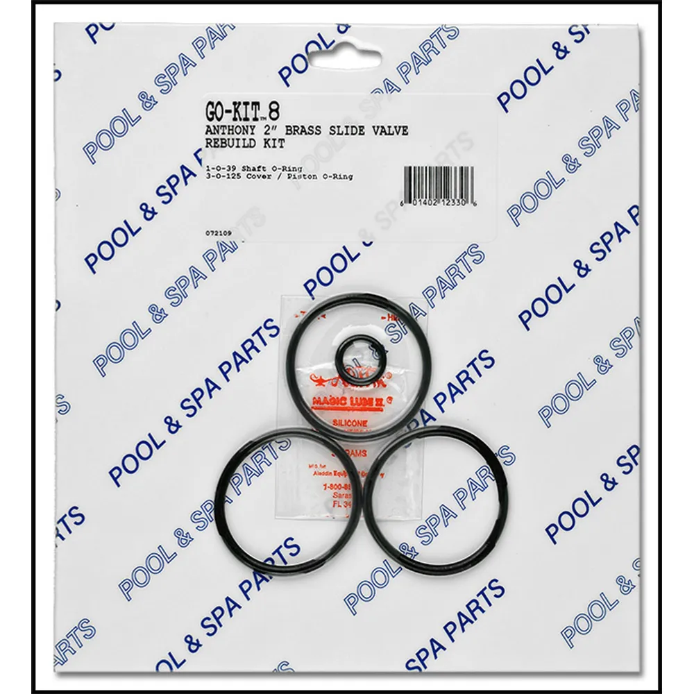 Aladdin GO-KIT8 Anthony 2″ Brass Slide Valve Rebuild Kit