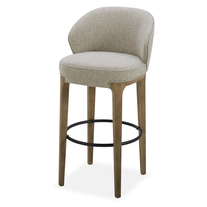 Amelia Fabric 30″ Barstool – Beige