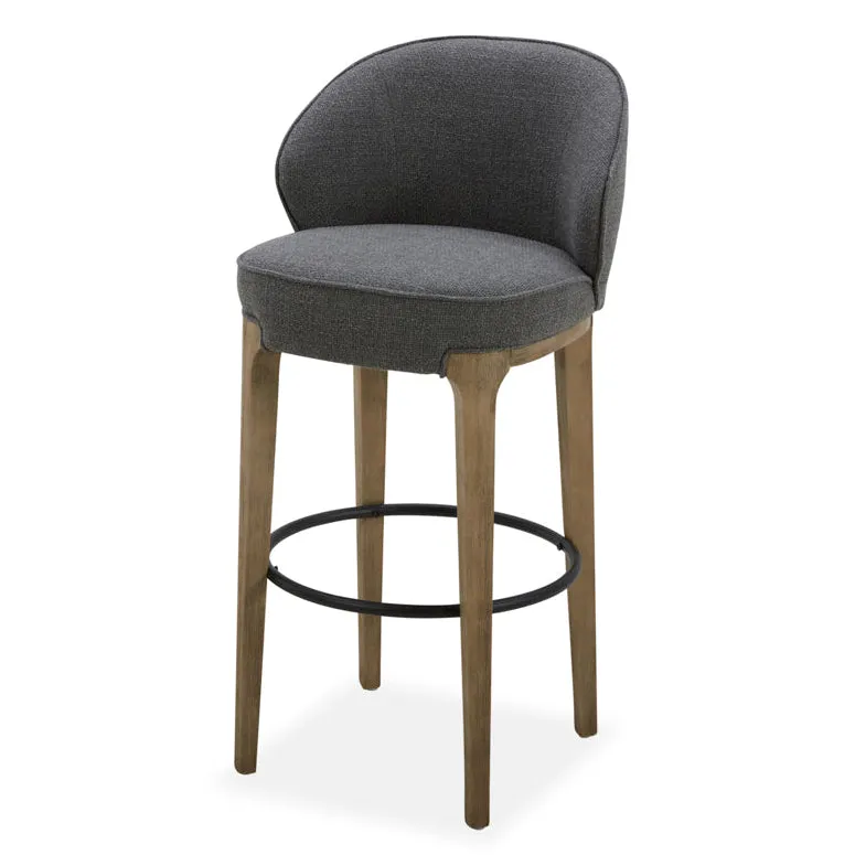 Amelia Fabric 30″ Barstool – Grey