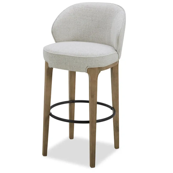 Amelia Fabric 30″ Barstool – Wheat