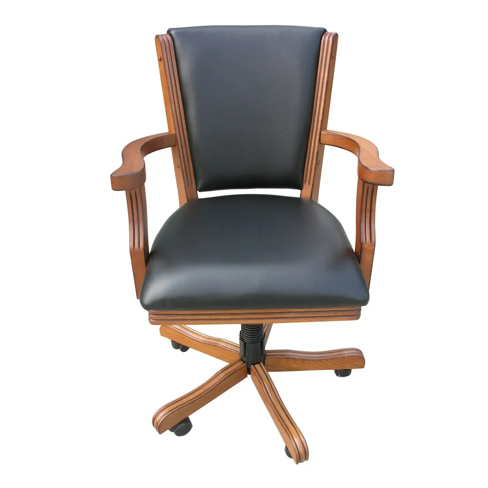 Antique Dark Oak Poker Chair – Set of 4