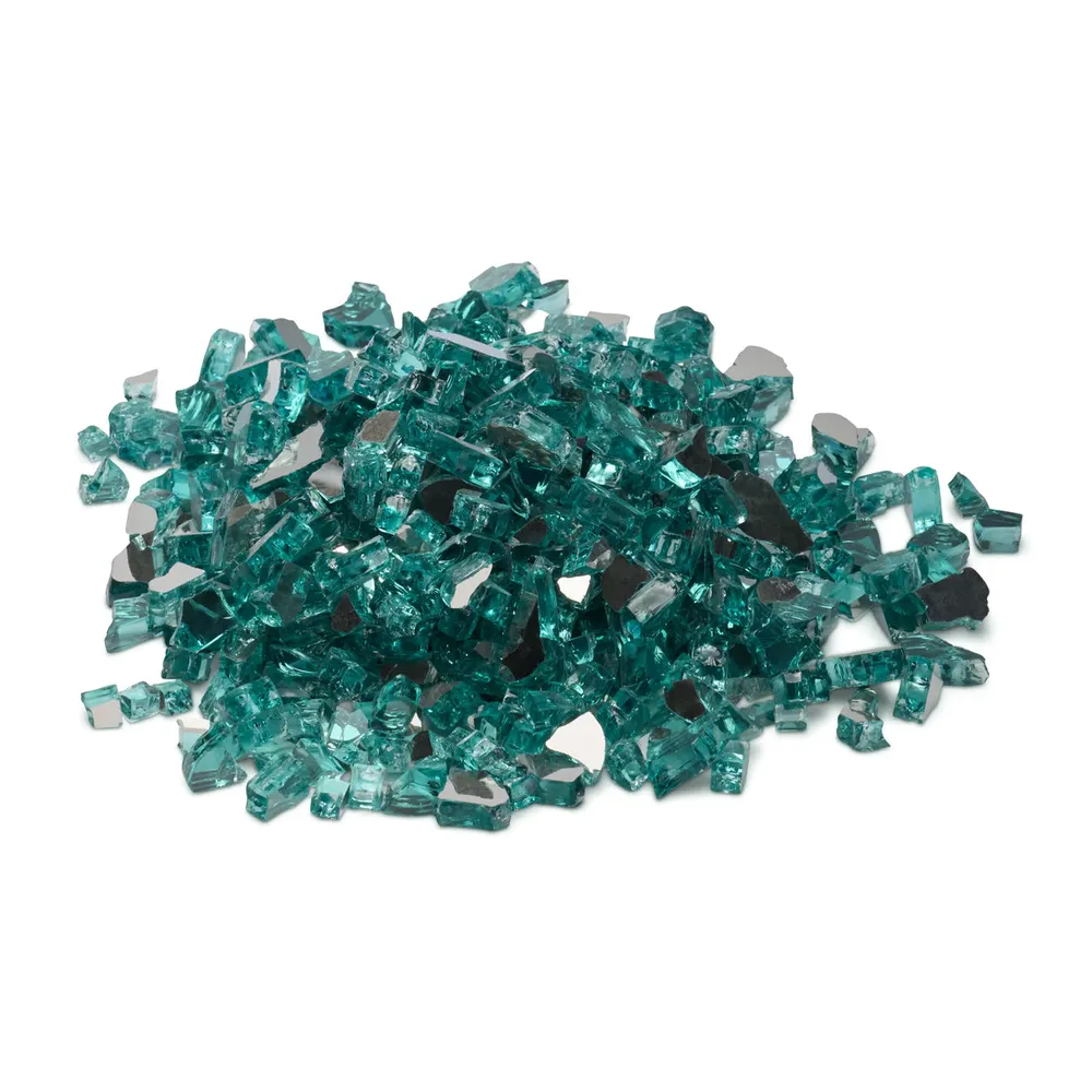 Aqua Blue 10 lbs. Reflective Fire Glass 1/4″