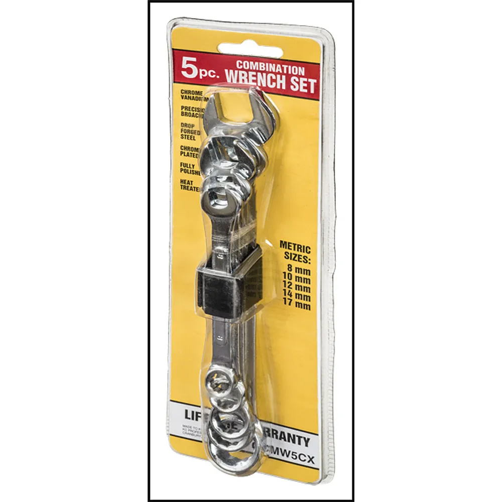 Aqua Plumb 5 pc Combo Wrench Set – Metric #GCMW5CX