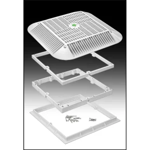 Aquastar 12″ Hi Flo Main Drain White (#1216101)