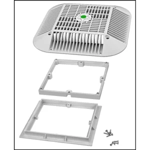 AQUASTAR 9″ X 9″ HI FLO MAIN DRAIN