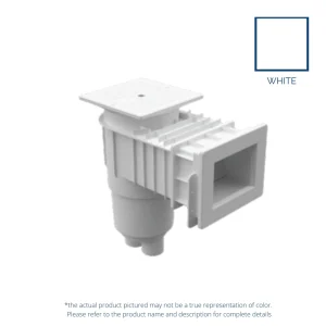 AquaStar Standard Mouth Skimmer with Square Lid- White