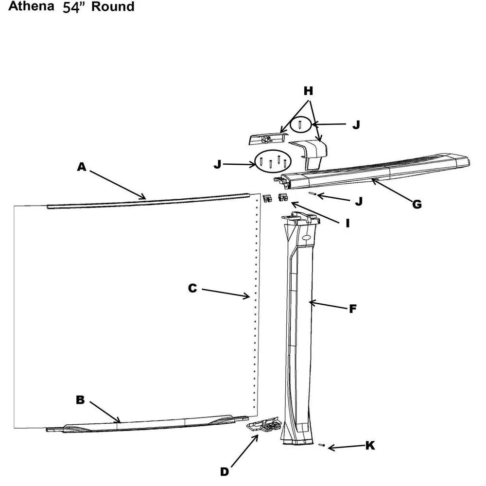 Athena 54” (Round Section)