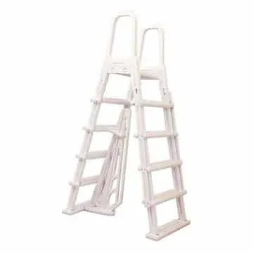 Blue Torrent The Dominican A-Frame Above Ground Pool Ladder with Safety Gate
