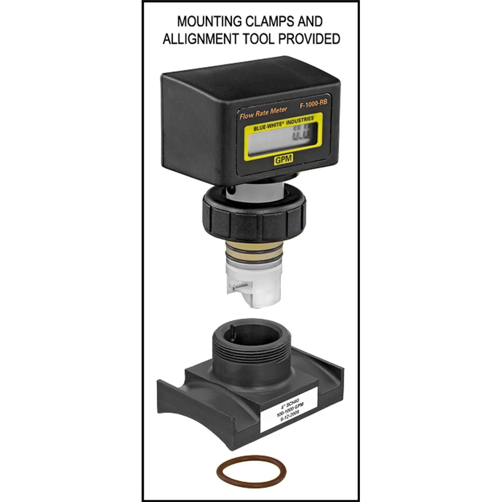 BLUE WHITE #RB-400S4-GPM1 DIGI FLOW ELECTRIC FLOWMETER – 4″