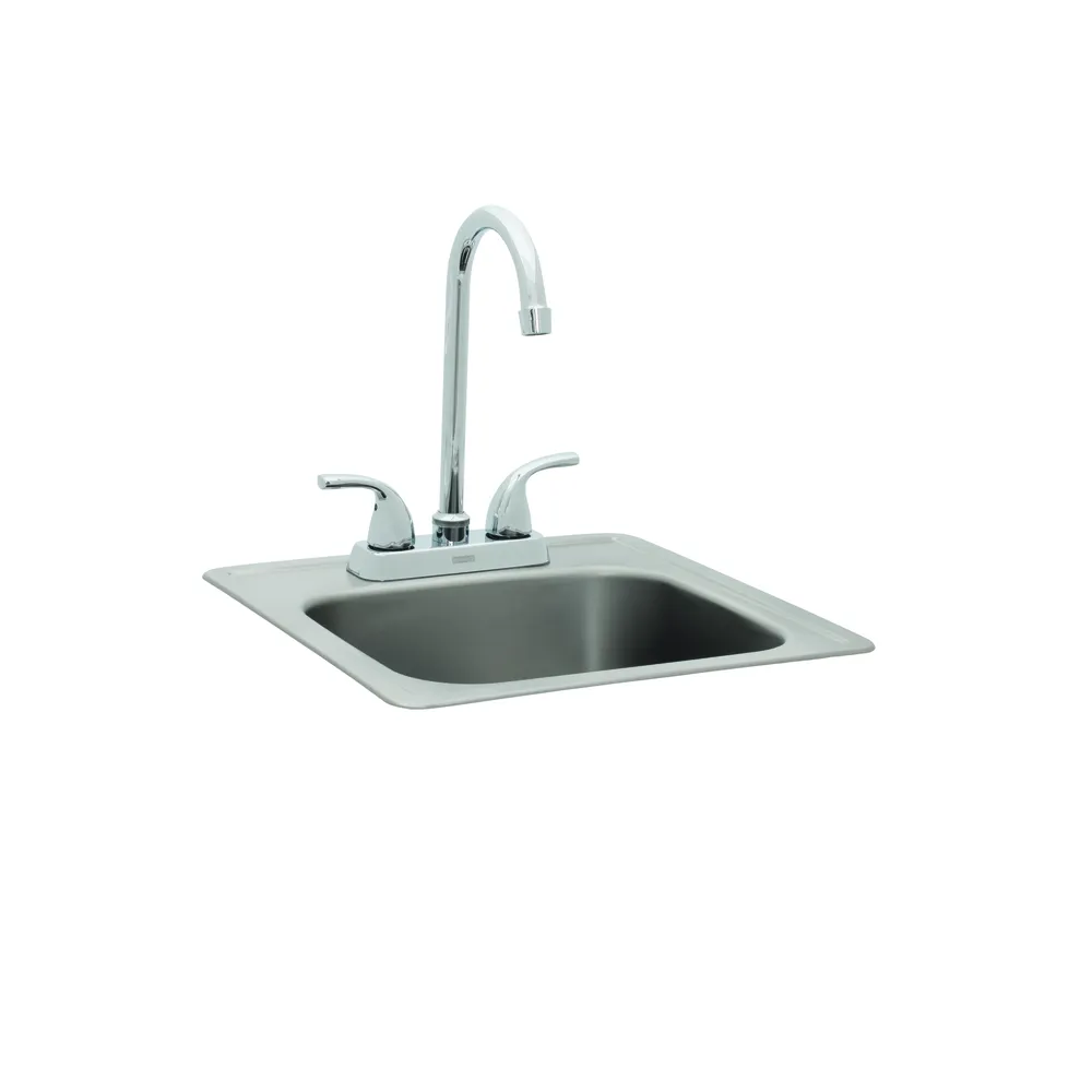 Bull 15″ Stainless Steel Sink with Faucet