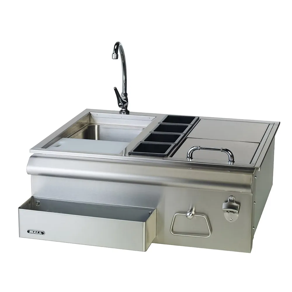 Bull Stainless Steel 30″ Bar Center with Sink