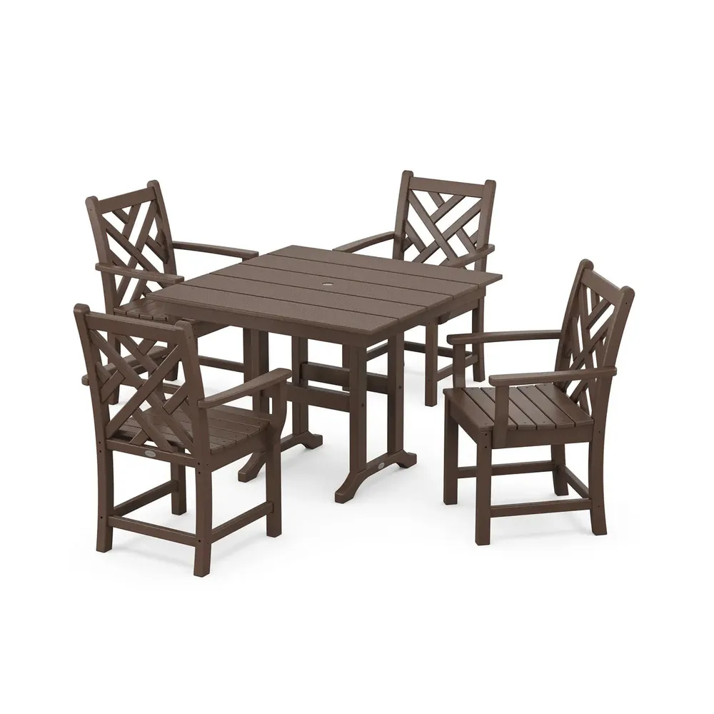 Chippendale 5 Piece Farmhouse Dining Set