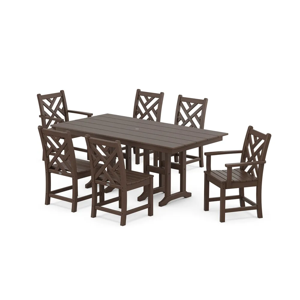 Chippendale 7 Piece Farmhouse Dining Set