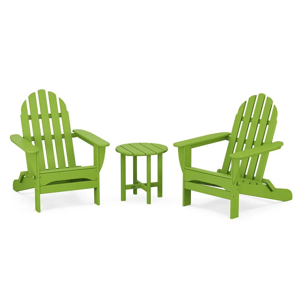 Classic 3 Piece Folding Adirondack Set