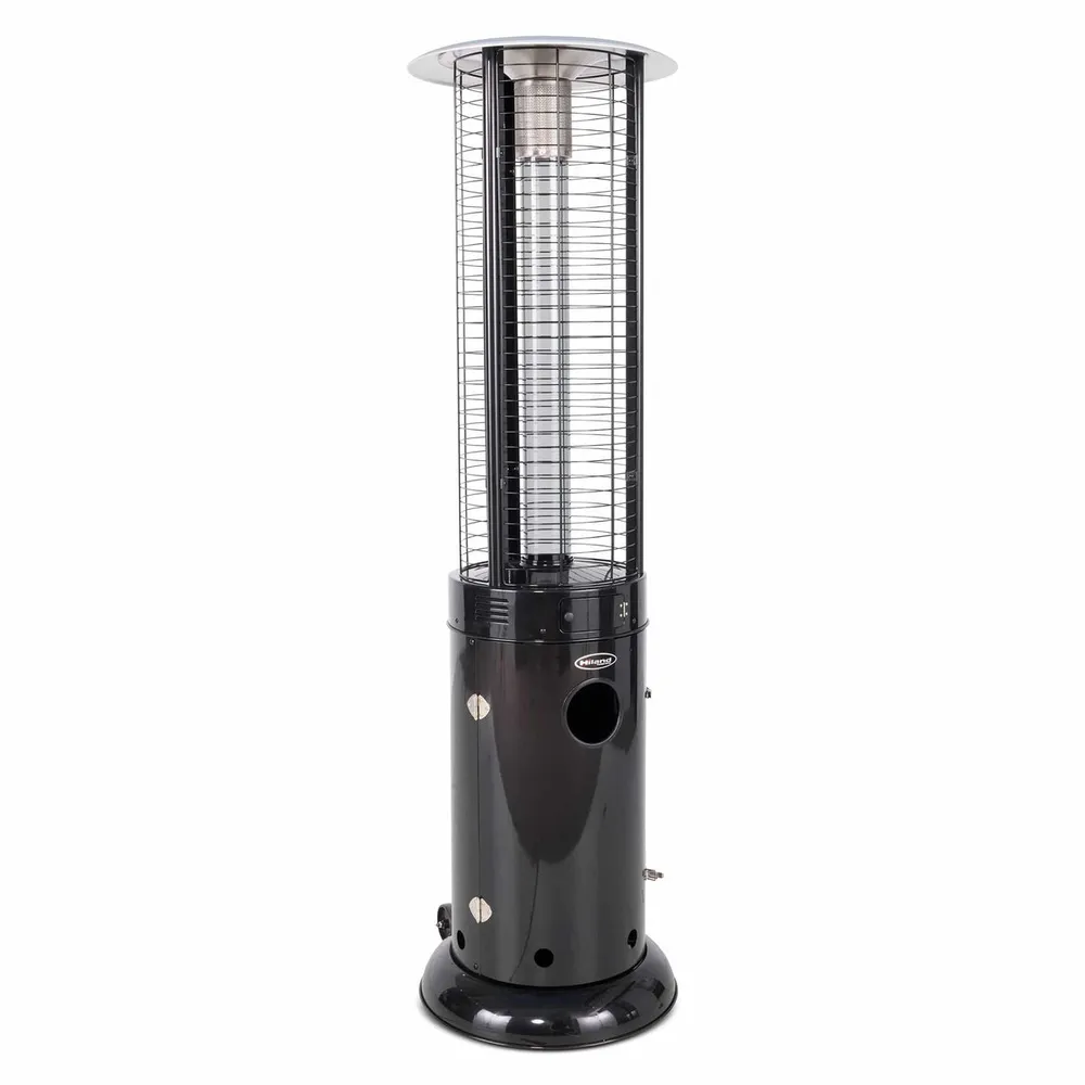 Commercial Round Glass Tube 40K BTU Patio Heater- Black