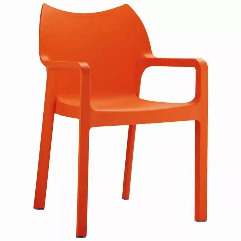 Compamia Diva Resin Outdoor Dining Arm Chair, Orange