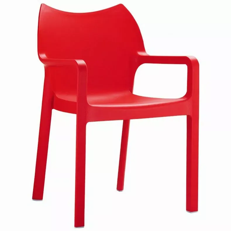 Compamia Diva Resin Outdoor Dining Arm Chair, Red