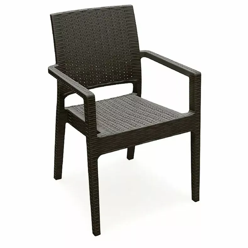 Compamia Ibiza Resin Wickerlook Dining Arm Chair, Brown