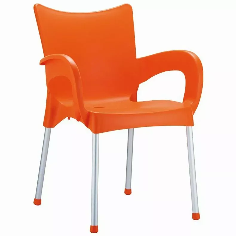 Compamia Romeo Resin Dining Arm Chair, Orange