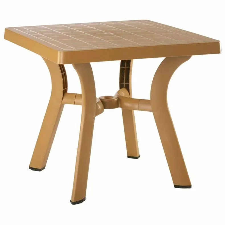 Compamia Viva Resin Square Dining Table, 31L x 31W x 29H in, Teak
