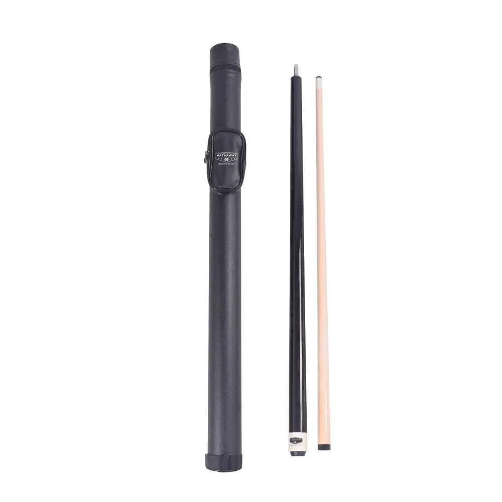 Conquest 58-in Maple Cue and Case Set – Black