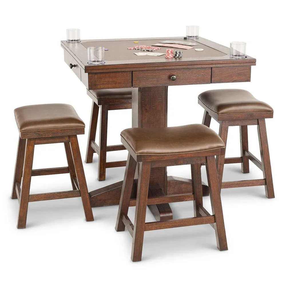 Cumberland 5 Piece Square Game Table Set