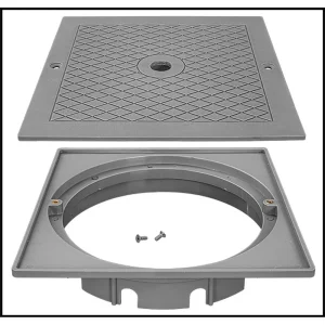 Custom Molded Products Gray Square Skimmer Cover With Collar (#25538-901-000)