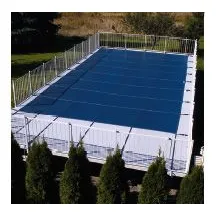 Designer Blue LOOP-LOC On-Ground Pool Cover 16′ x 32′