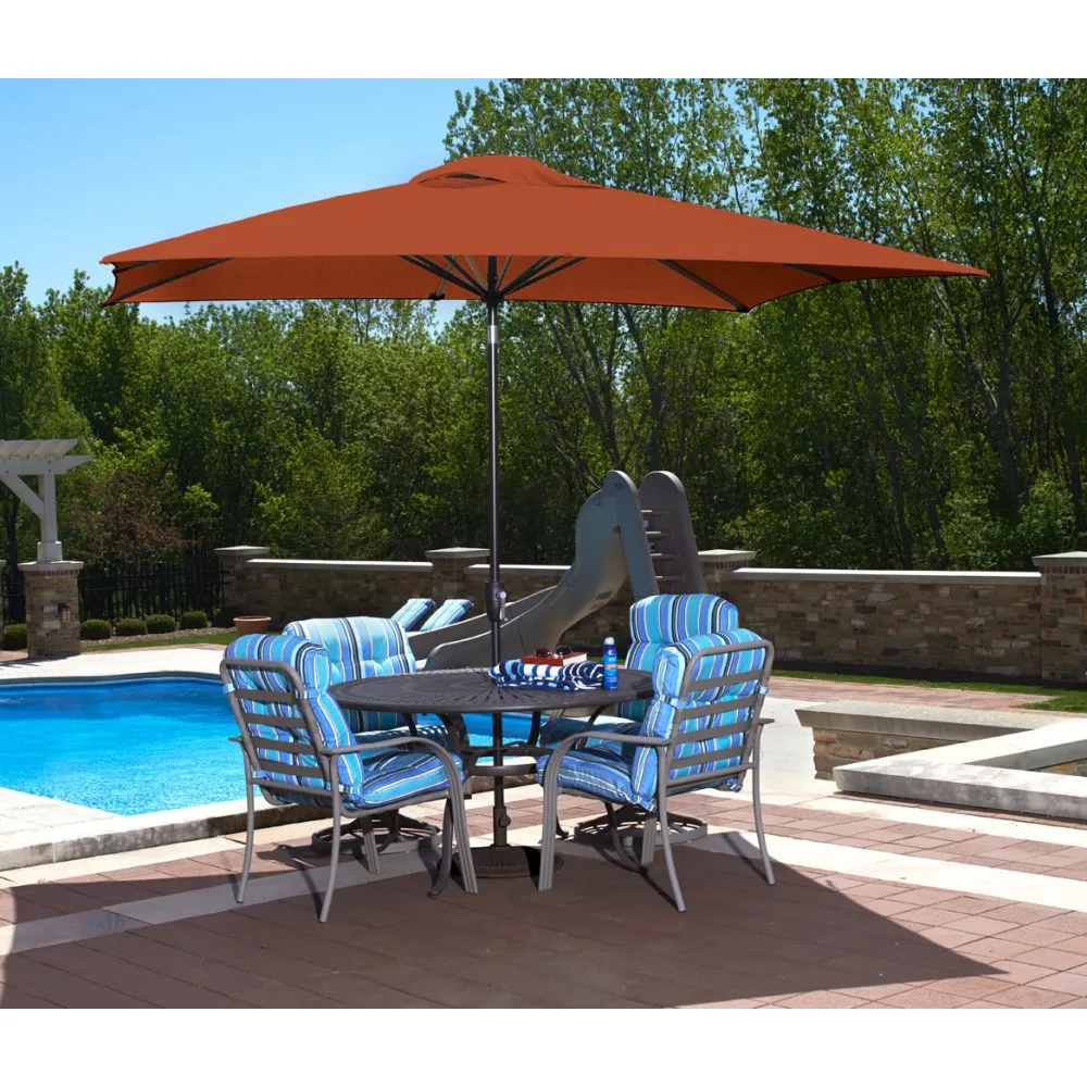 (Discontinued) Adriatic Market Umbrella – Terra Cotta Olefin