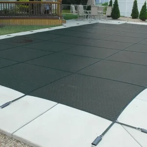 Doheny’s 10 Year Mesh Safety Cover for 15×30 ft Rectangular Pool, Black