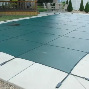 Doheny’s 10 Year Mesh Safety Cover for 15×30 ft Rectangular Pool, Green