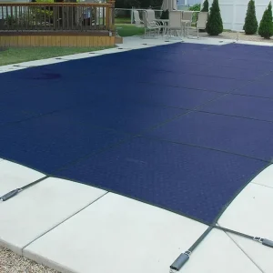 Doheny’s 10 Year Mesh Safety Cover for 18×36 ft Rectangular Pool, Blue