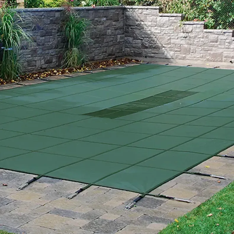 Doheny’s 10 Year Solid Safety Cover for 12×24 ft Rectangular Pool, Green