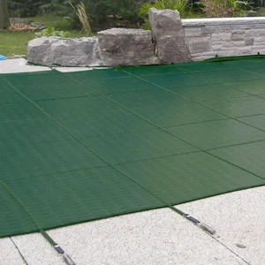 Doheny’s 12 Year Mesh Safety Cover for 12×24 ft Rectangular Pool, Green