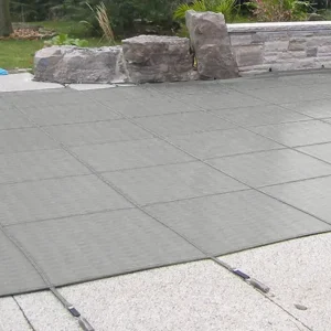 Doheny’s 12 Year Mesh Safety Cover for 15×30 ft Rectangular Pool, Gray