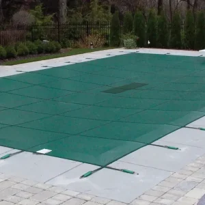 Doheny’s 15 Year Solid Safety Cover for 15×30 ft Rectangular Pool, Green